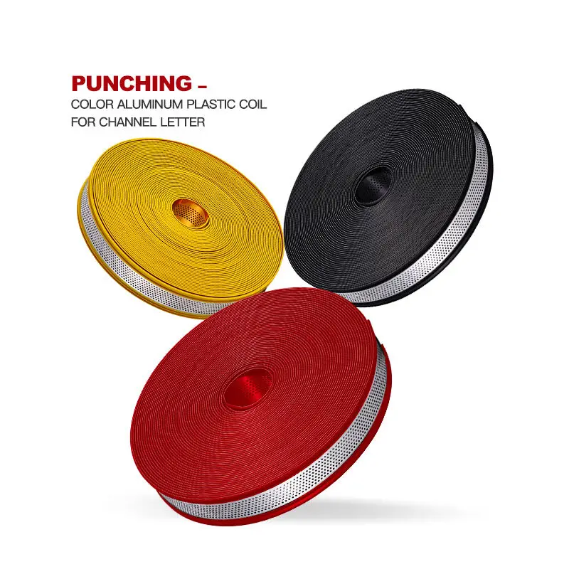 Side Light Channel Letter Coil Aluminum Edge Strip Trim Cap Advertising 3D Luminous Lightbox Making Material Door Head Logo