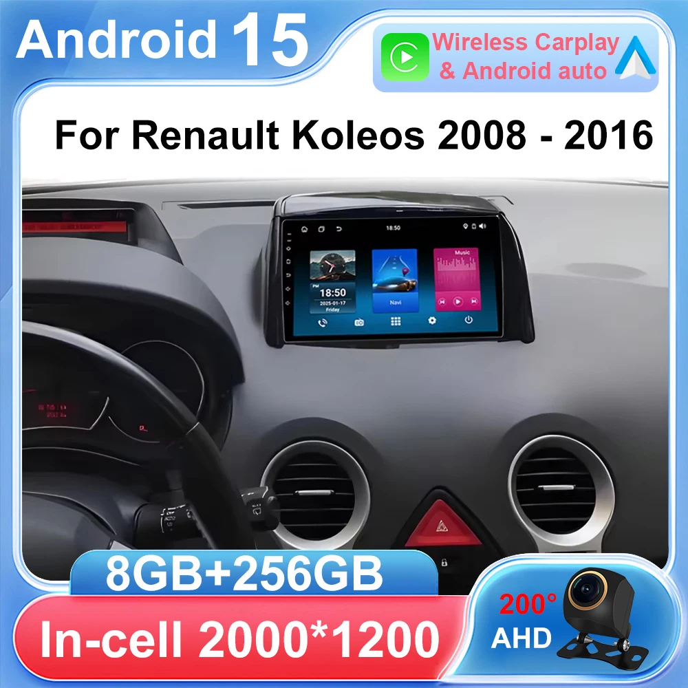 

Android Car For Renault Koleos 2008 - 2016 Car Radio Stereo Unit Multimedia Radio Player GPS BT Carplay Android Auto Screen 2din