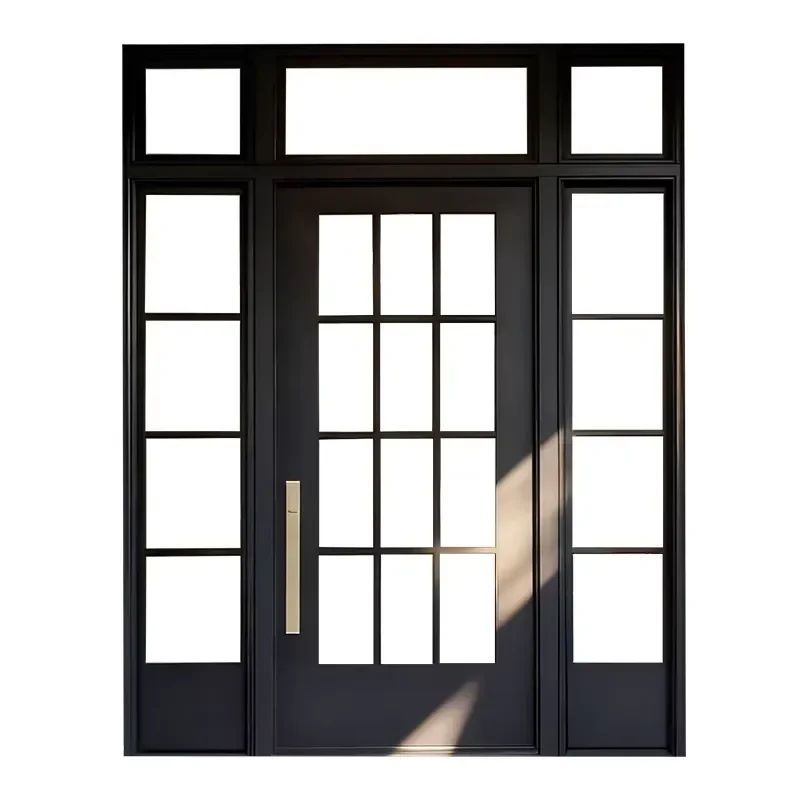 for High-end French Swing Door Double Leaf Glass Floor Type