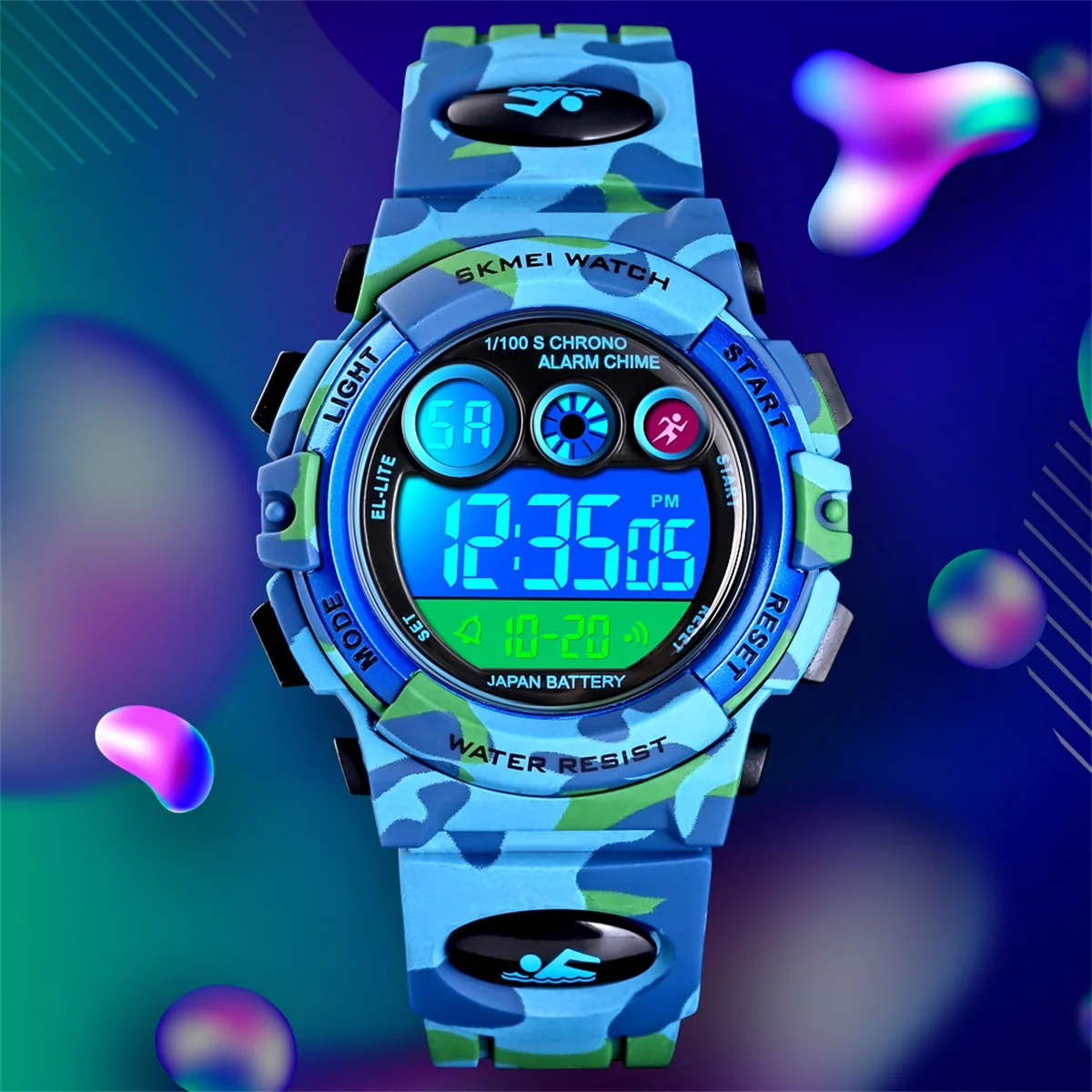 SKMEI Sports Kids Digital Watches Colorful Watch Young Energetic Dial Design Waterproof Children's Wristwatches relogio infantil