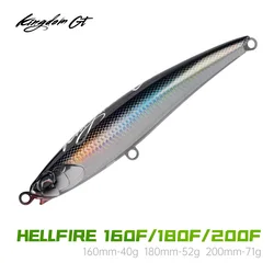 Kingdom GT Hellfire Floating Pencil Sea Fishing Lure 160mm 180mm 200mm 40g 52g 71g Z Action Artificial Hard Bait Saltwater Lure