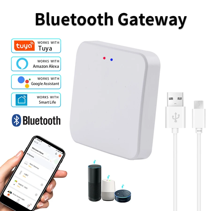 Tuya ZigBee Multi-mode Gateway Hub Smart Home WiFi Bridge Bluetooth Mesh Smart Life Afstandsbediening met Alexa Google Home Alice