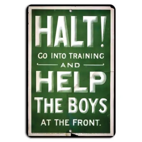 Join the Cause: Train to Support the Troops!-Aluminum-tin sign