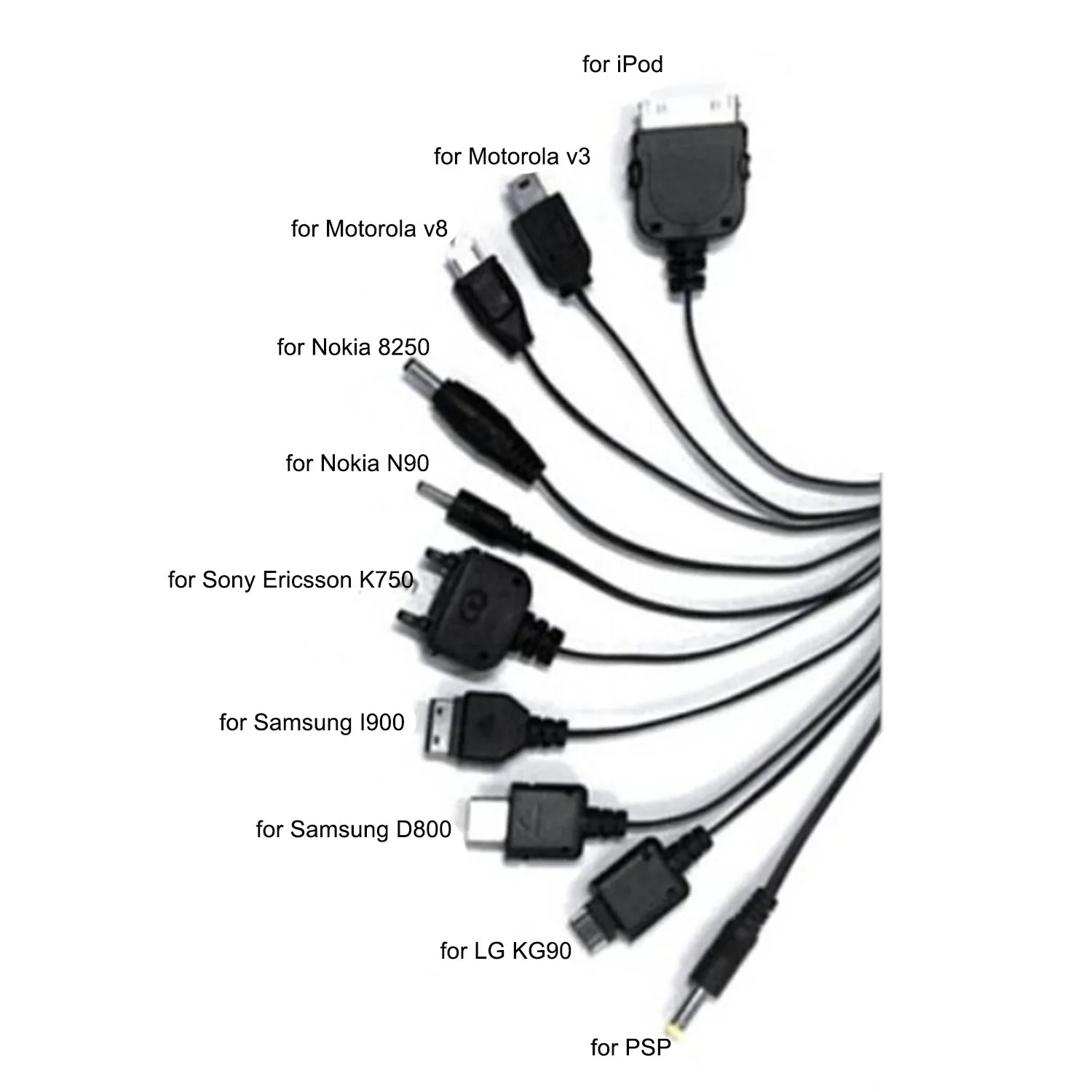 VONETS multifunction Micro Mini USB Charger charging Cable 10 in 1 For iPhone 4 4S Samsung S3 S4 Blackberry Nokia Lumia Cabo