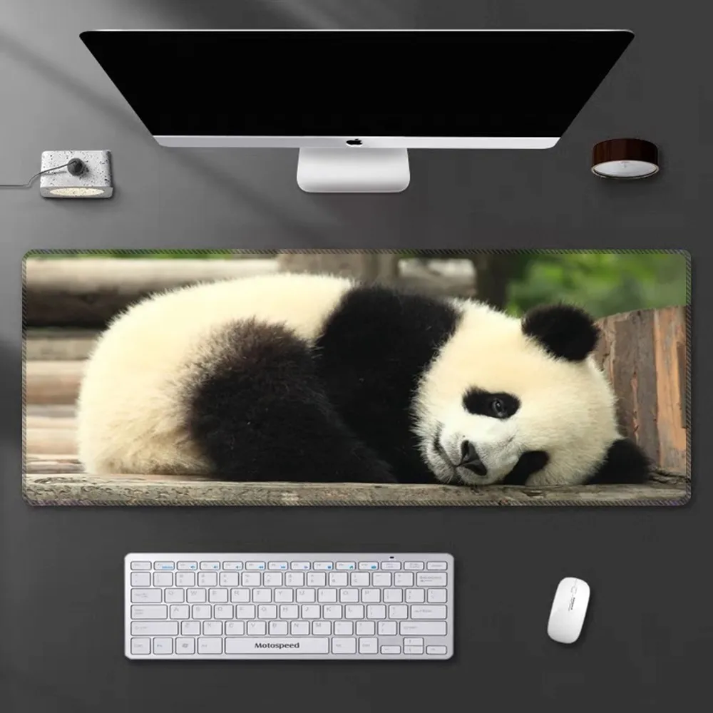 Giant panda Mouse Pad Cartoon Lockedge Large Gaming Pad Computer Gamer Keyboard Mouse Mat Desk Mousepad for PC Desk Pad image 4