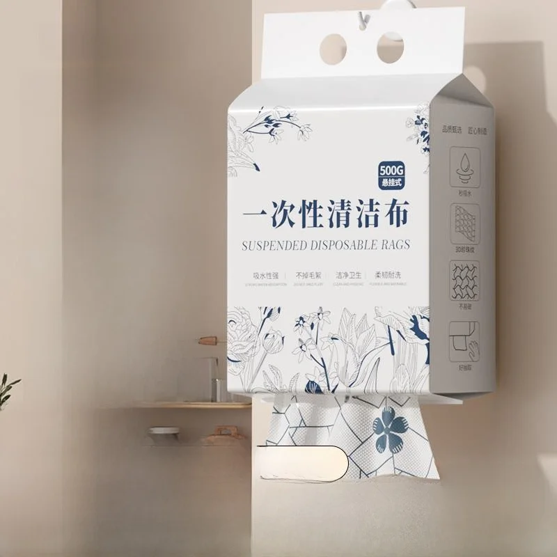 

Thickened Kitchen Disposable Wipes Household Cleaning Tools Drawstring Hanging Design Lazy Person's Dry Wet Dual Purpose Wipes