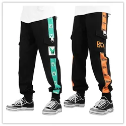 Bakugou Katsuki pantaloni Cosplay Midoriya Izuku 3D Print Pocket Cargo pantaloni larghi Casual tuta