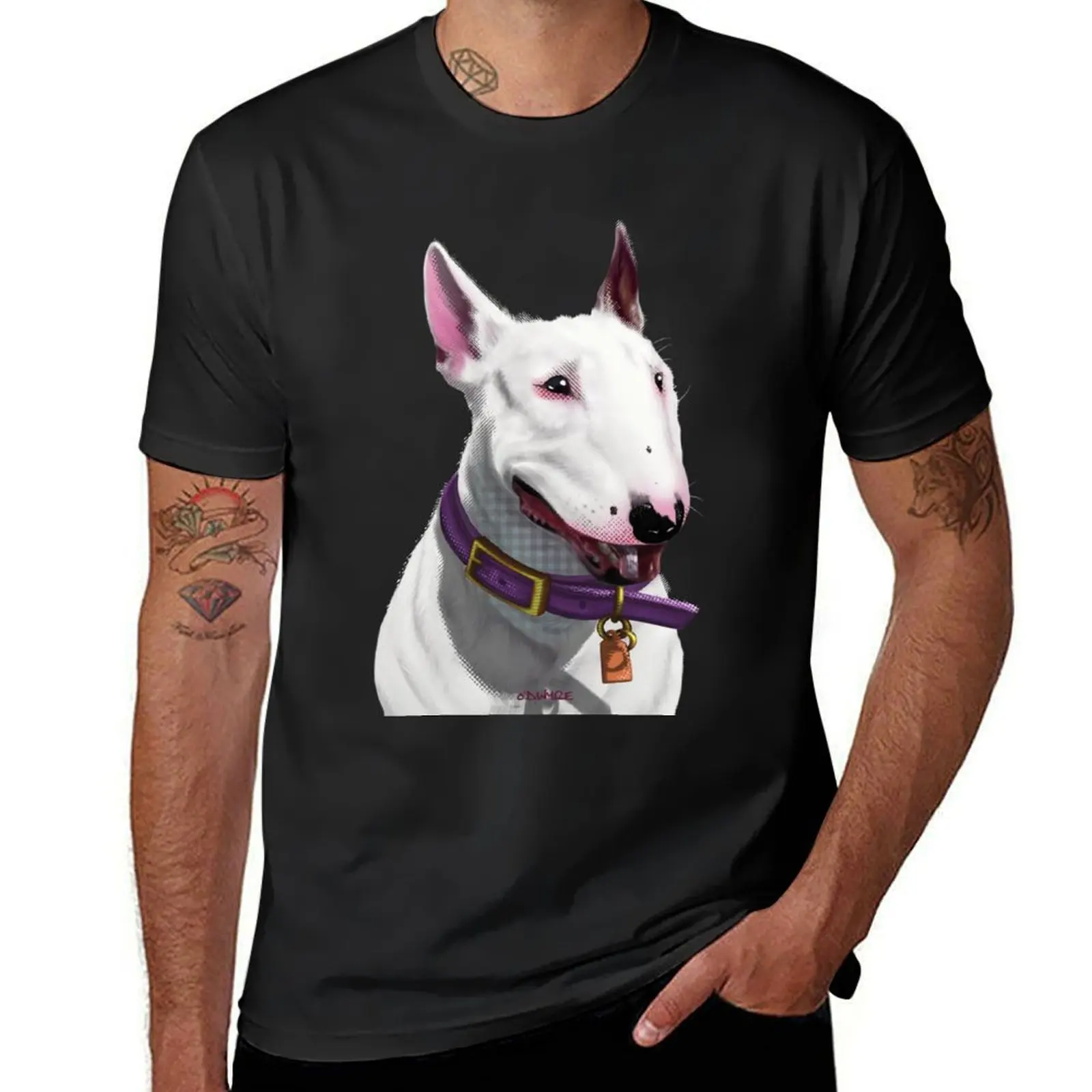 Bull Terrier T-Shirt anime vintage for a boy mens workout shirts