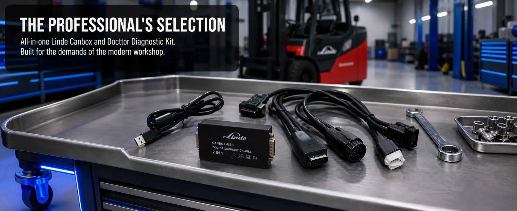 Câble de diagnostic AutoCD Linde Canbox et scanner de camion 2-en-1 KIT