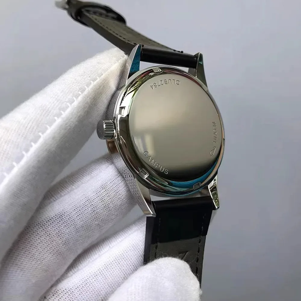 38.5mm Luxurious Men's Automatic Watch For Seagull ST1701 Movement Automatic Mechanical Watch Luminous Waterproof Leather Strap