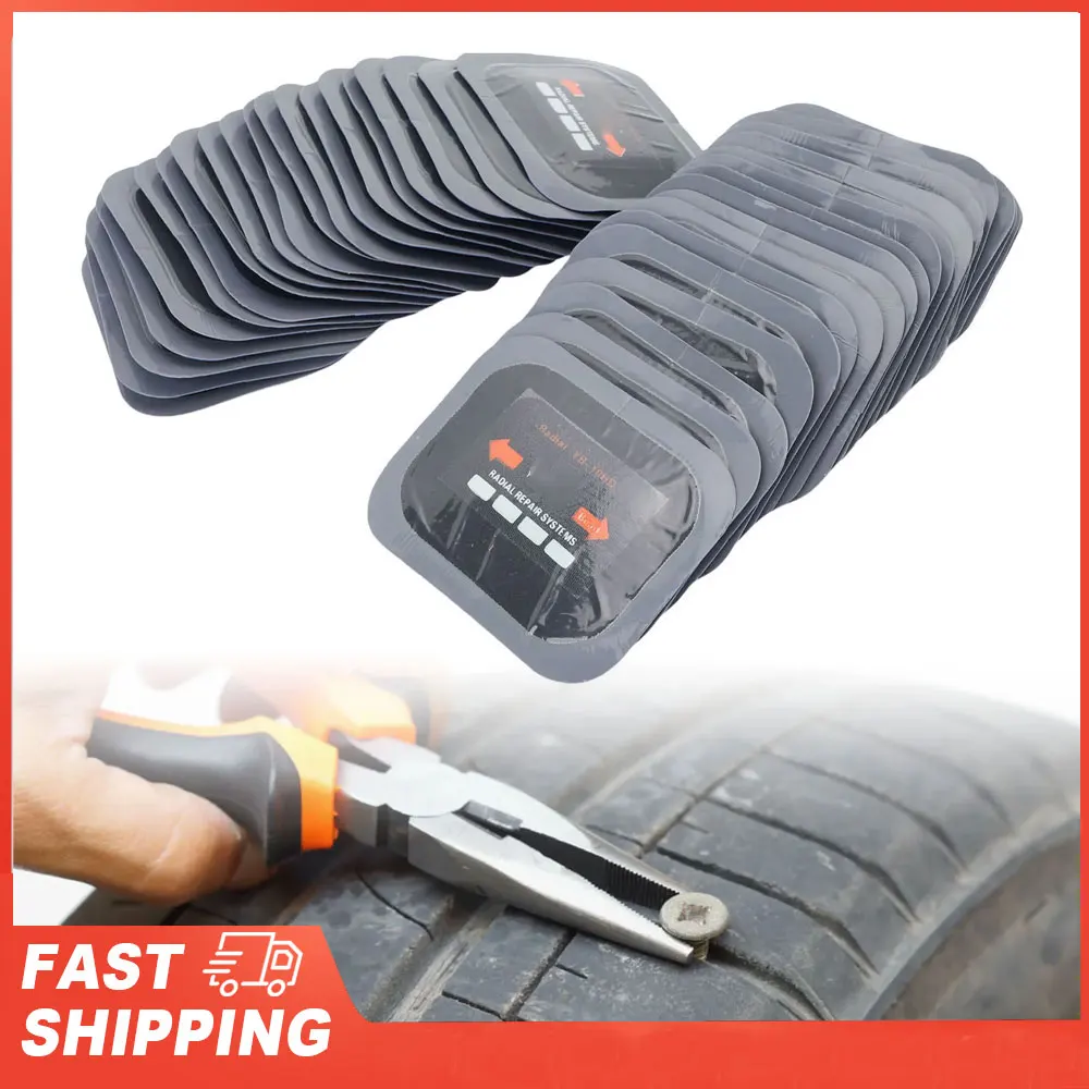 

Радиальные заплаты для ремонта шин 65x80 мм, комплект резиновых заплат для шин для автомобилей, мотоциклов, грузовиков, заплаты для проколов шин