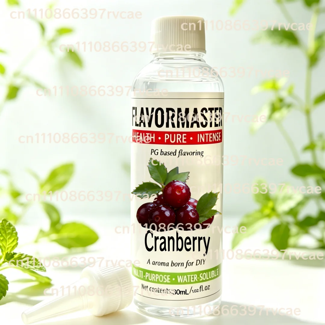 Concentrate Cranberry Flavorings Food Grade PG Based Water Soluble Intense Flavour Nic Free and Shortfill 30mL 100mL in Bottle