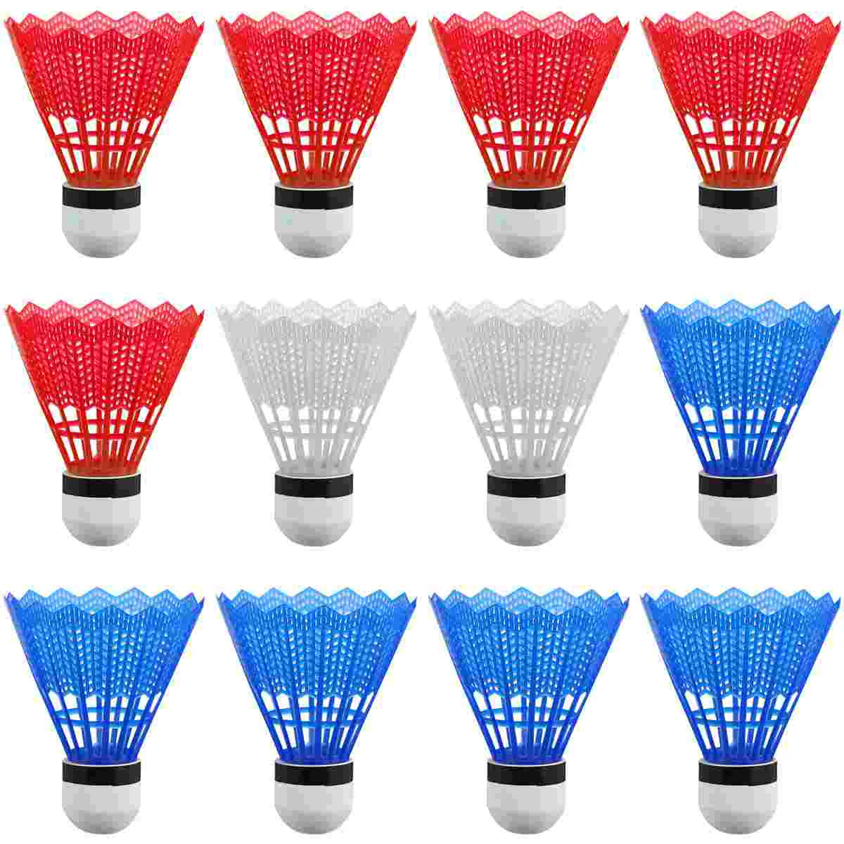 

VORCOO 12Pcs Nylon Crown Shuttlecocks Training Badminton Balls with Great Stability and Durability for Sports