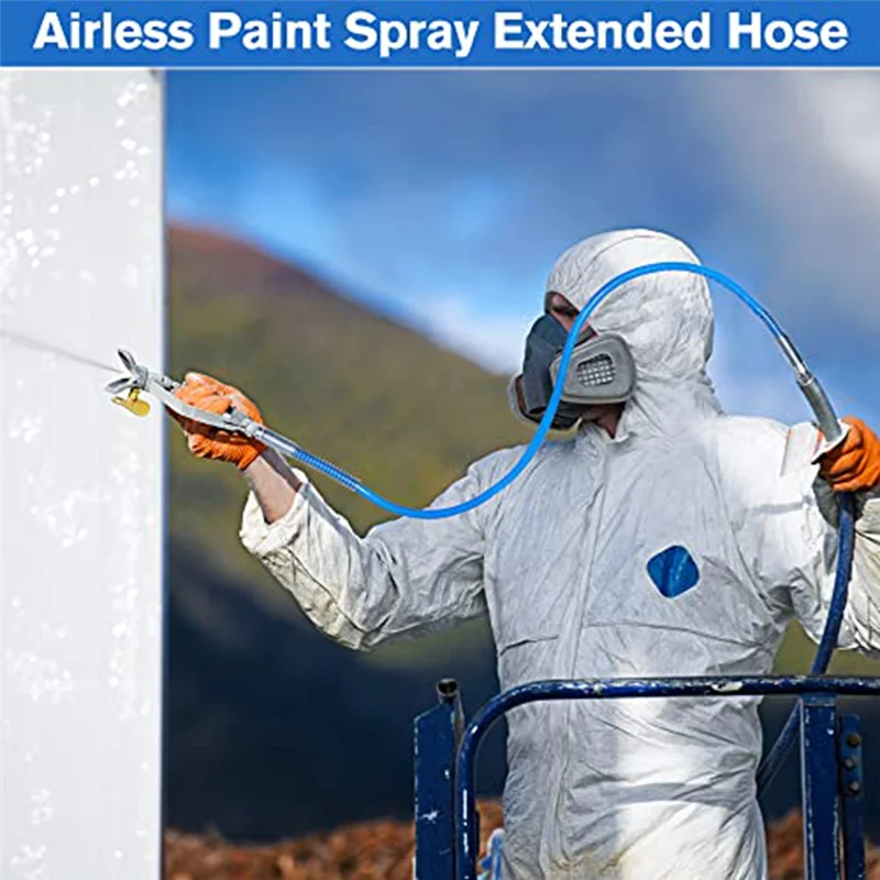 Manguera de tensión de pulverización de pintura sin aire A56X de 4 pies Compatible con manguera de pulverización de pintura de alta presión de 3/16 ID, extendida Flexible de 3000 PSI