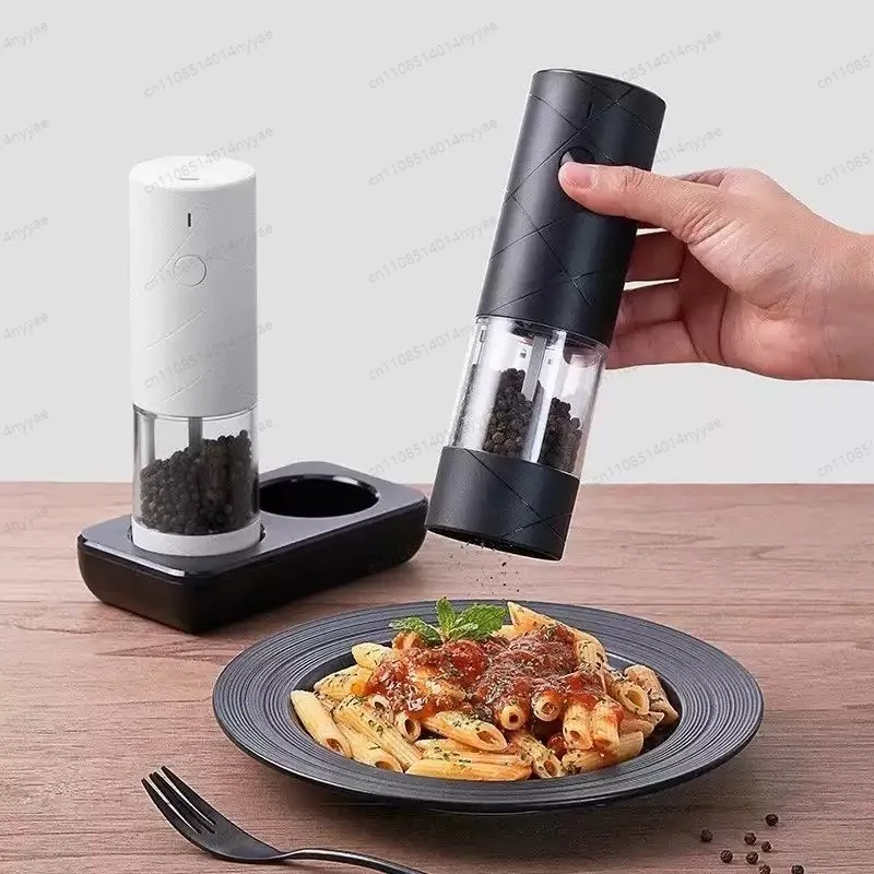 Rechargeable Electric Spice Grinder - 6 Settings Coarse to Fine, Built-in LED for Precision, Great Gift for Home Cooks