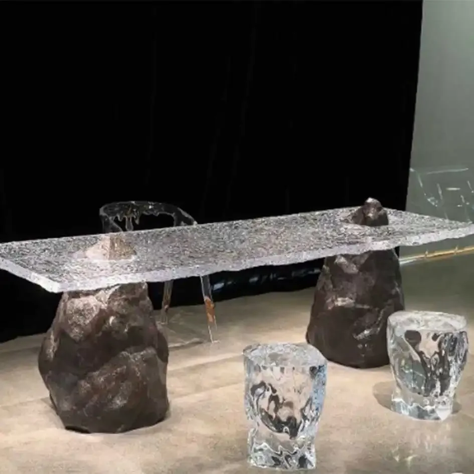 Luxury Modern Coffee Table Organizer Aesthetic Transparent Coffee Table Minimalist Italian Standing Glass Meubles Furniture