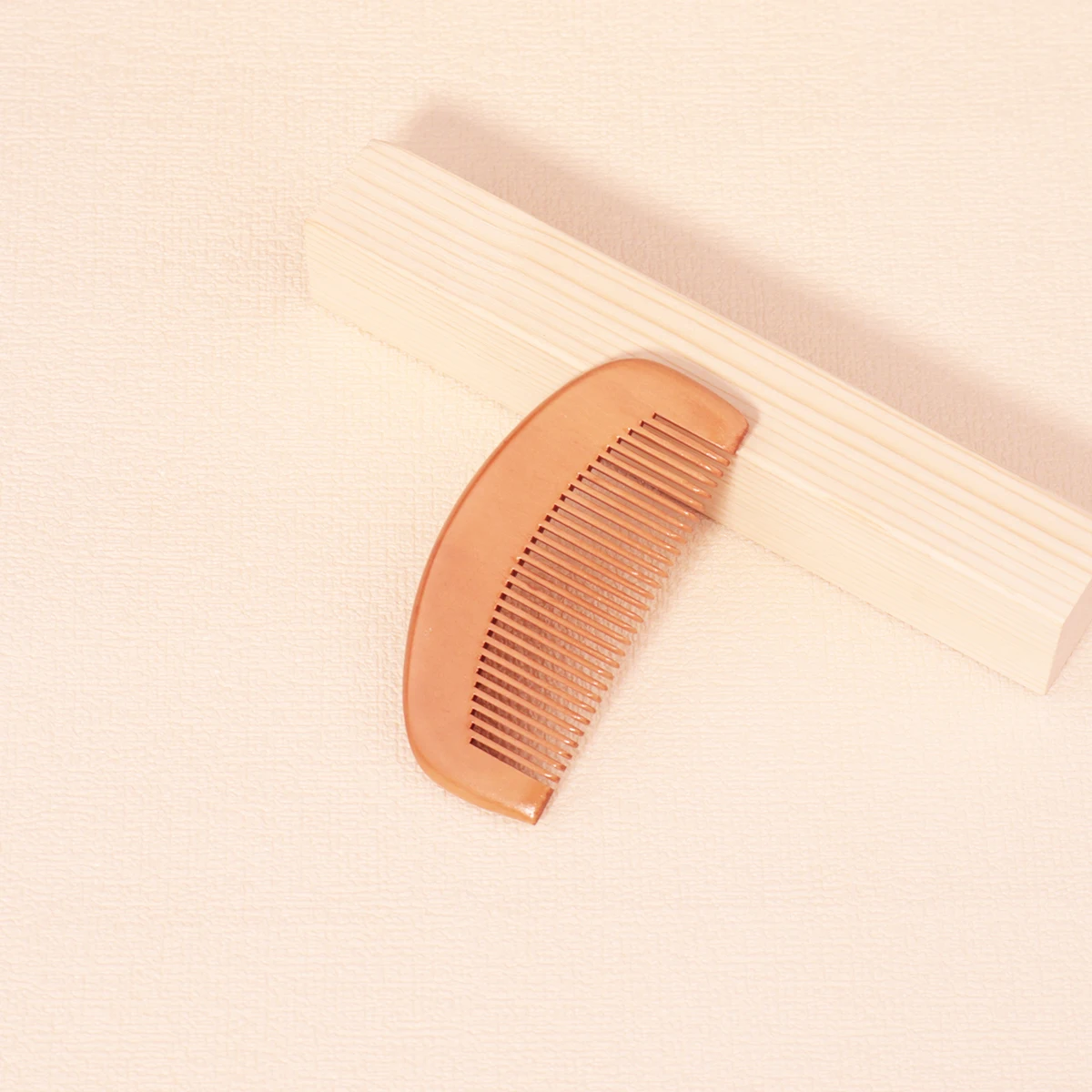 1pc wooden hair comb with dense teeth, wooden anti-static comb, massage scalp to exfoliate, special for real hair wigs