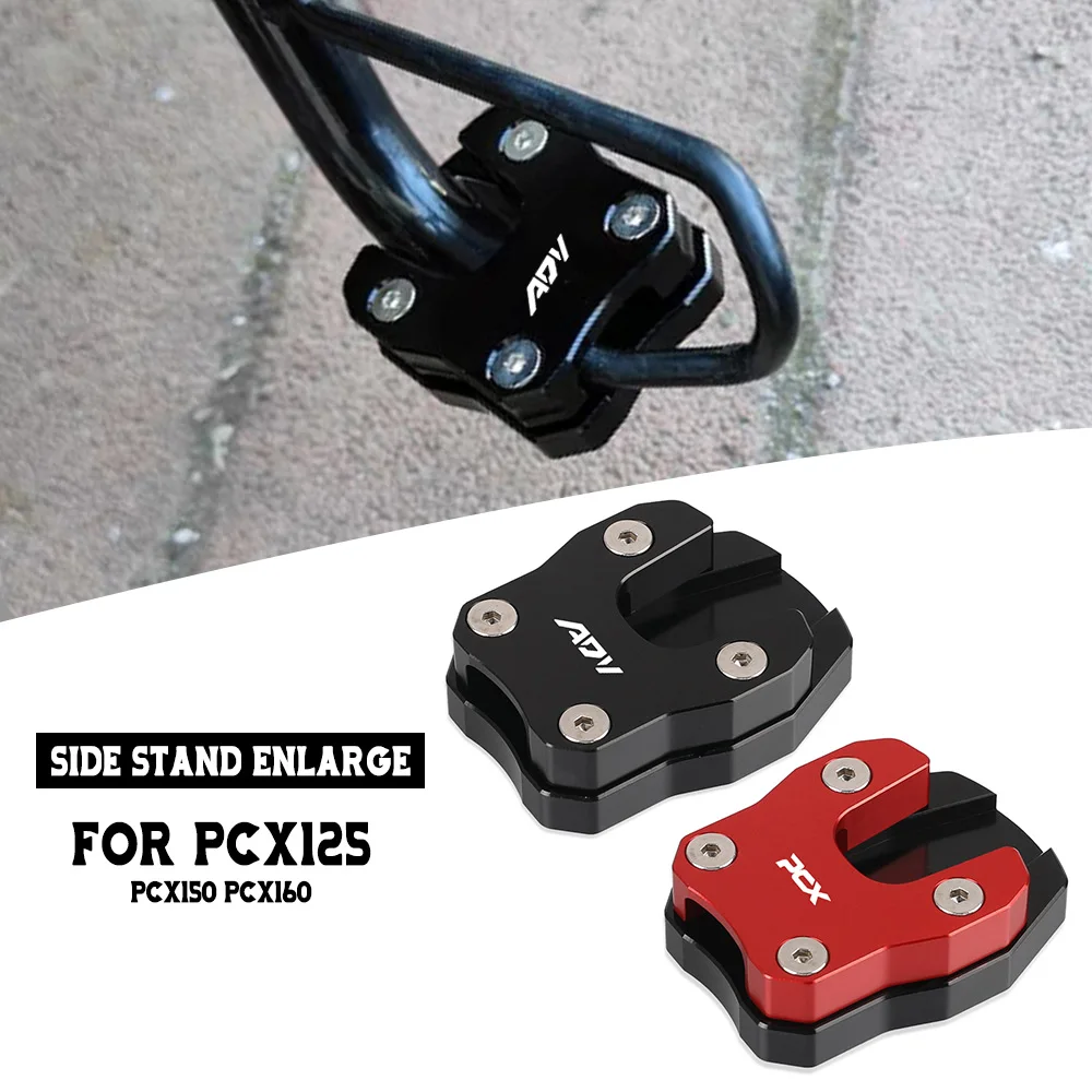 

For Honda PCX125 PCX150 PCX160 Side Stand Extension Kickstand Enlarger Plate Pad Enlarge PCX 125 150 160 ADV 150 350 2018-2023