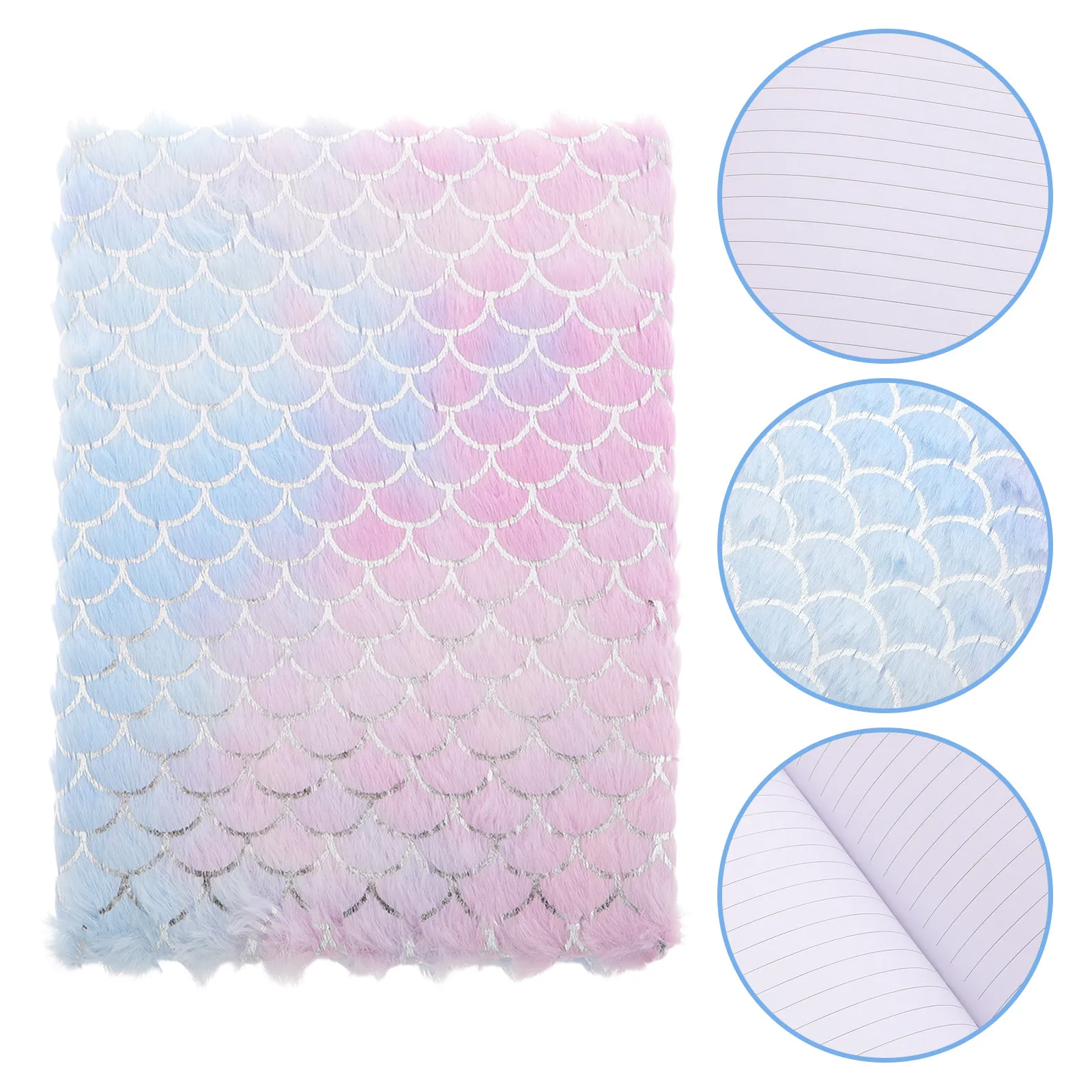 Adorable Soft Cover Notebook for Students Multi-Use Diary Journal Writing Planning Notebook with Scale Pattern Cute Daily Use