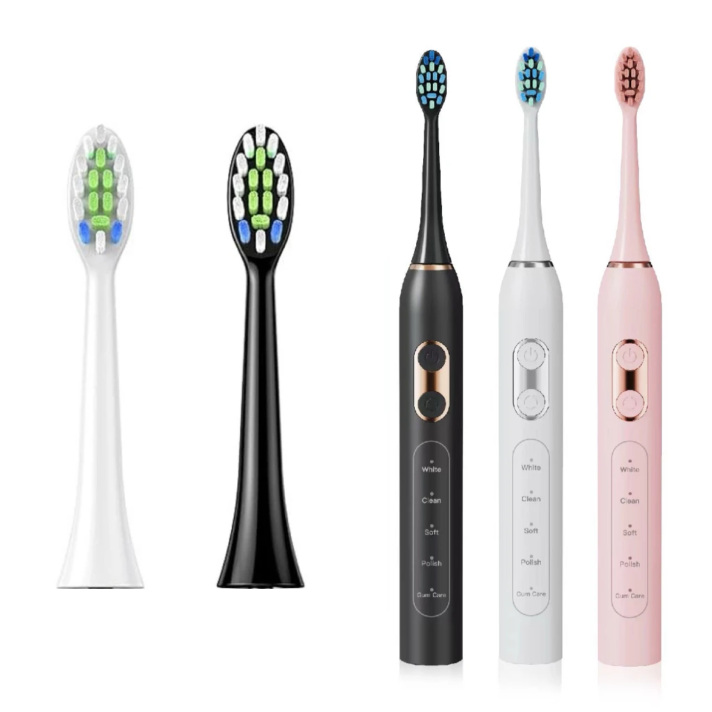 Replacement Toothbrush Heads For YUNCHI C3/Smiley Plus Sonic Electric Toothbrush Soft DuPont Bristles Nozzles