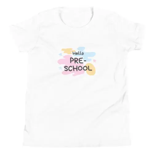 Colorful Hello Pre-School Youth Short Sleeve T-Shirt