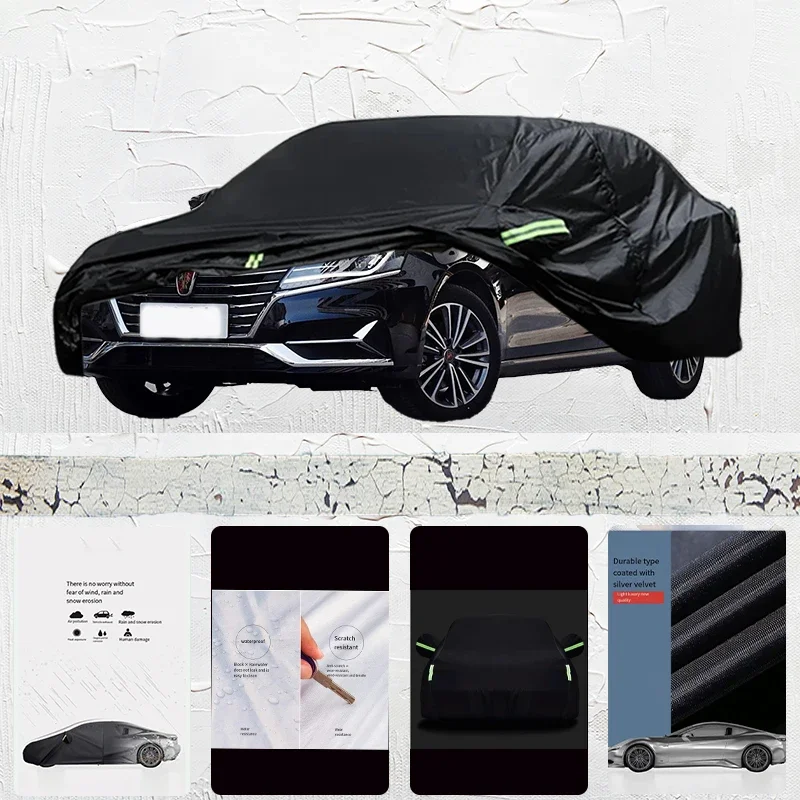 For Roewe I6 Anti-UV Sun Shade Rain Snow Resistant Black Cover Dustproof Car umbrella Full Car Cover Outdoor Protection