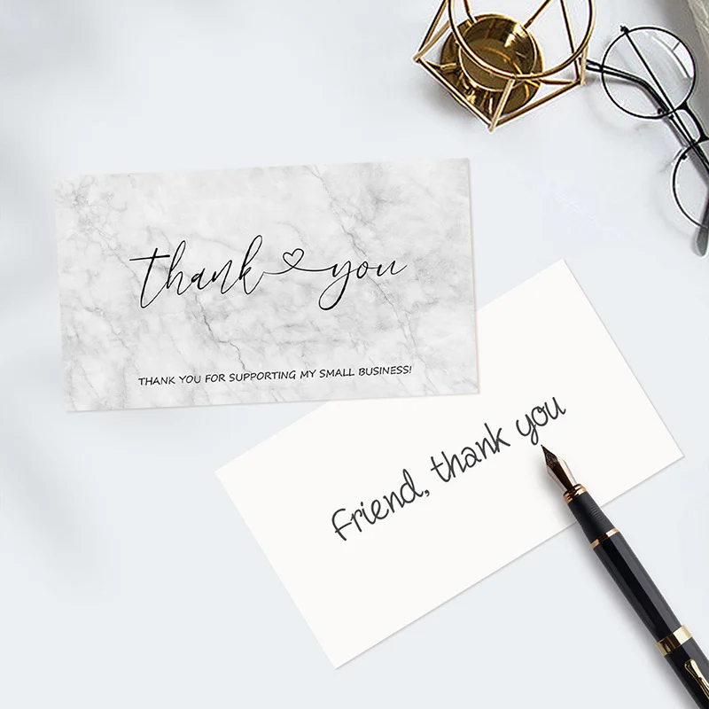 Thank You Cards Heart Rainbow Purple Marble Design Greeting Cards For Customer Gifts Shopping Appreciation Thank You Note