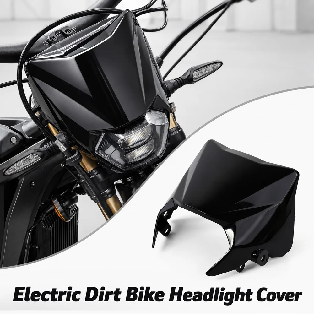 Para SURRON Ultra Bee 2023 2024 2025, Capa de Farol de Motocicleta em Plástico ABS Preto ou Branco, Acessórios para Motocicleta