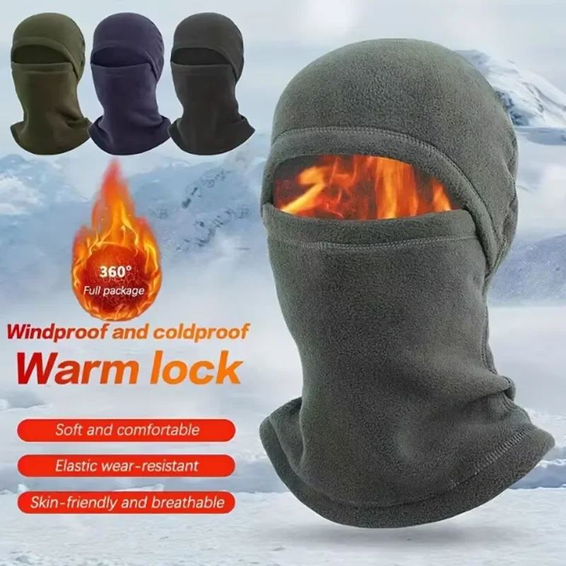 1/2/3PCS Winter Ski Balaclava Face Mask Windproof Thermal Keep Warm Neck Warmer Men Women Bandana Cycling Riding Head Cover