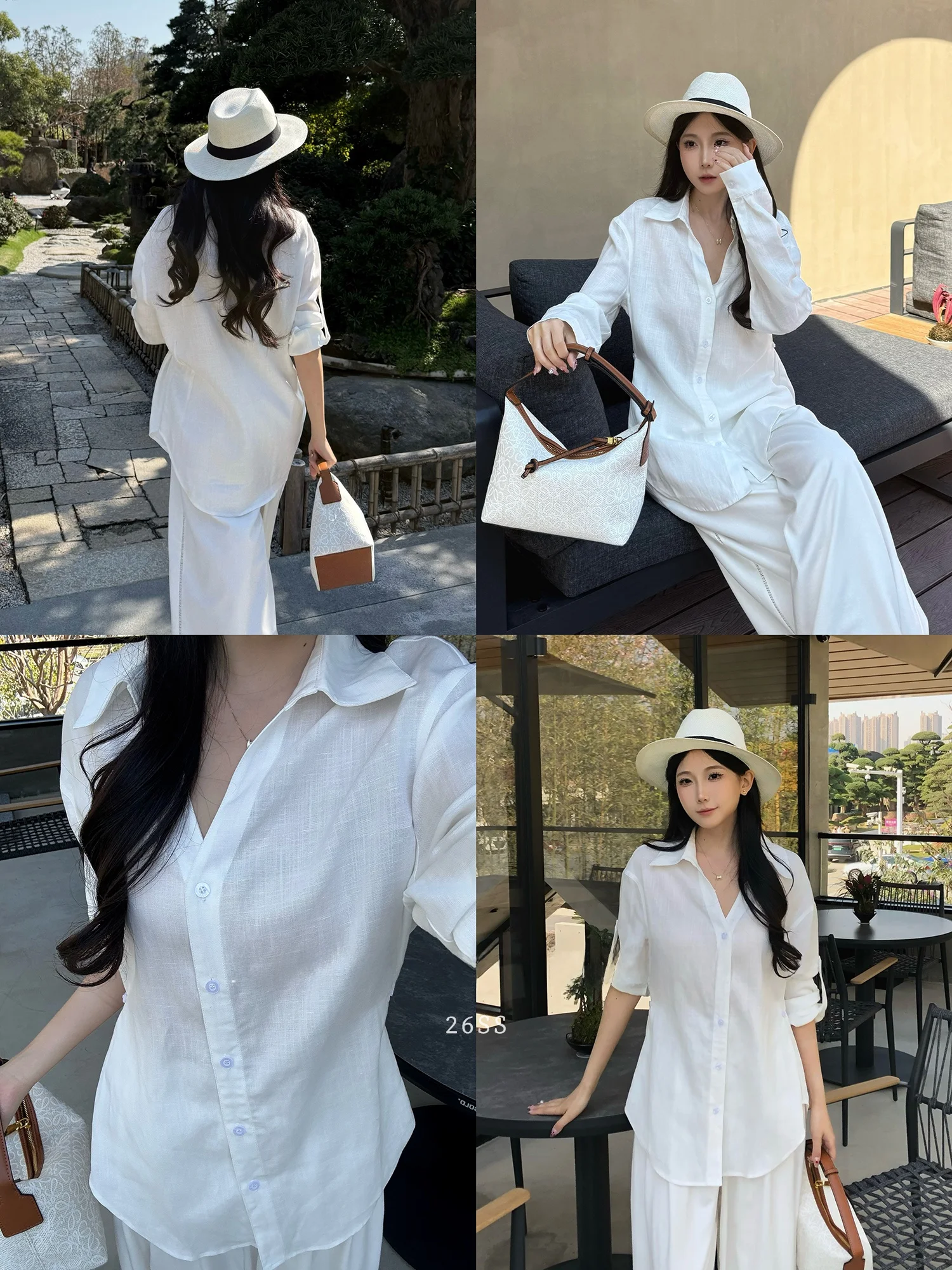 

Льняная рубашка LISWAYMODE для женщин, летняя, в стиле Old Money, белая, с защитой от солнца, с завышенной талией, нежный стиль, с длинным рукавом