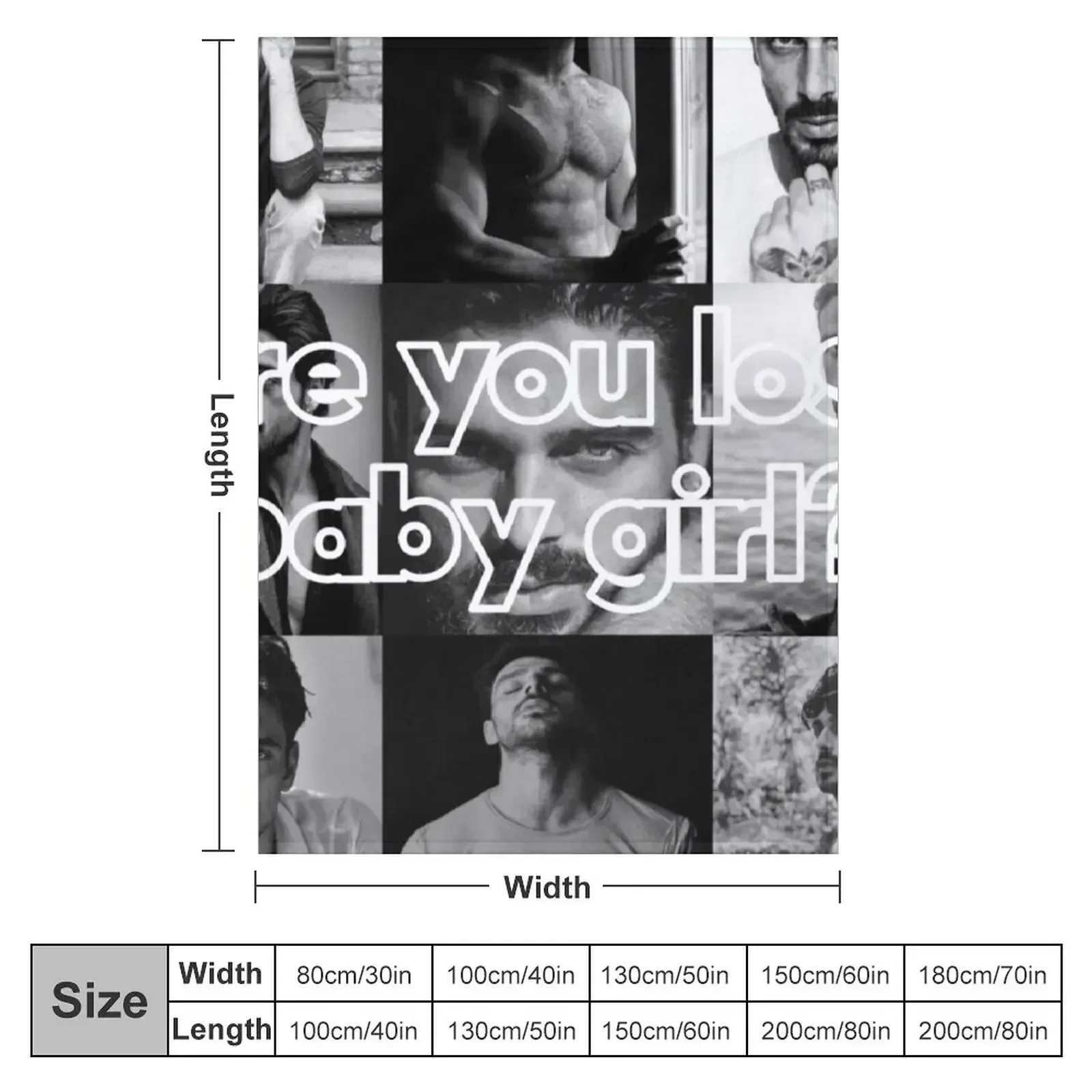 Michele Morrone, Are You Lost Baby Girl? Throw Blanket couch cozy soft plush fuzzy picnic outdoor blanket