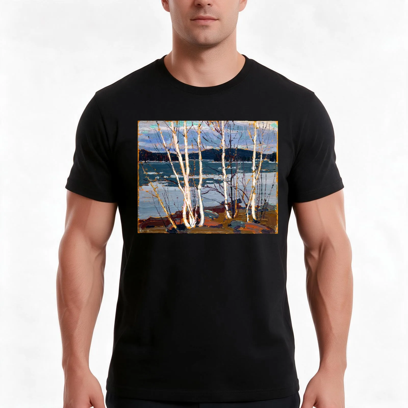 Tom Thomson - Spring in Algonquin Park T-Shirt Summer Casual Cotton Tee Oversized Streetwear Tops Vintage Graphic Print