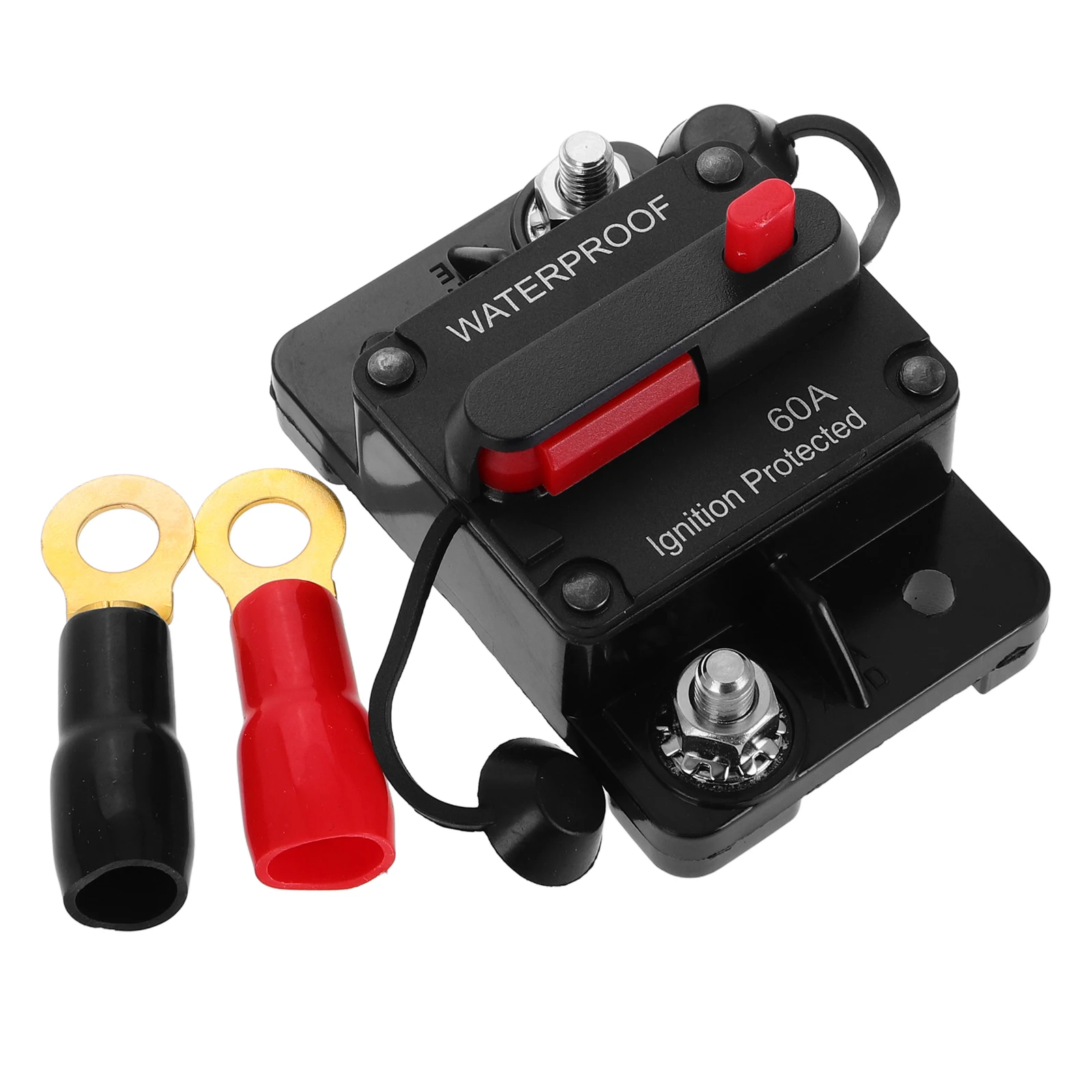 

60 Amp Circuit Breaker Manual Reset Waterproof 12V-48V Dc Automotive Car Audio Marine Rv Boat Solar Panel Trolling Motor