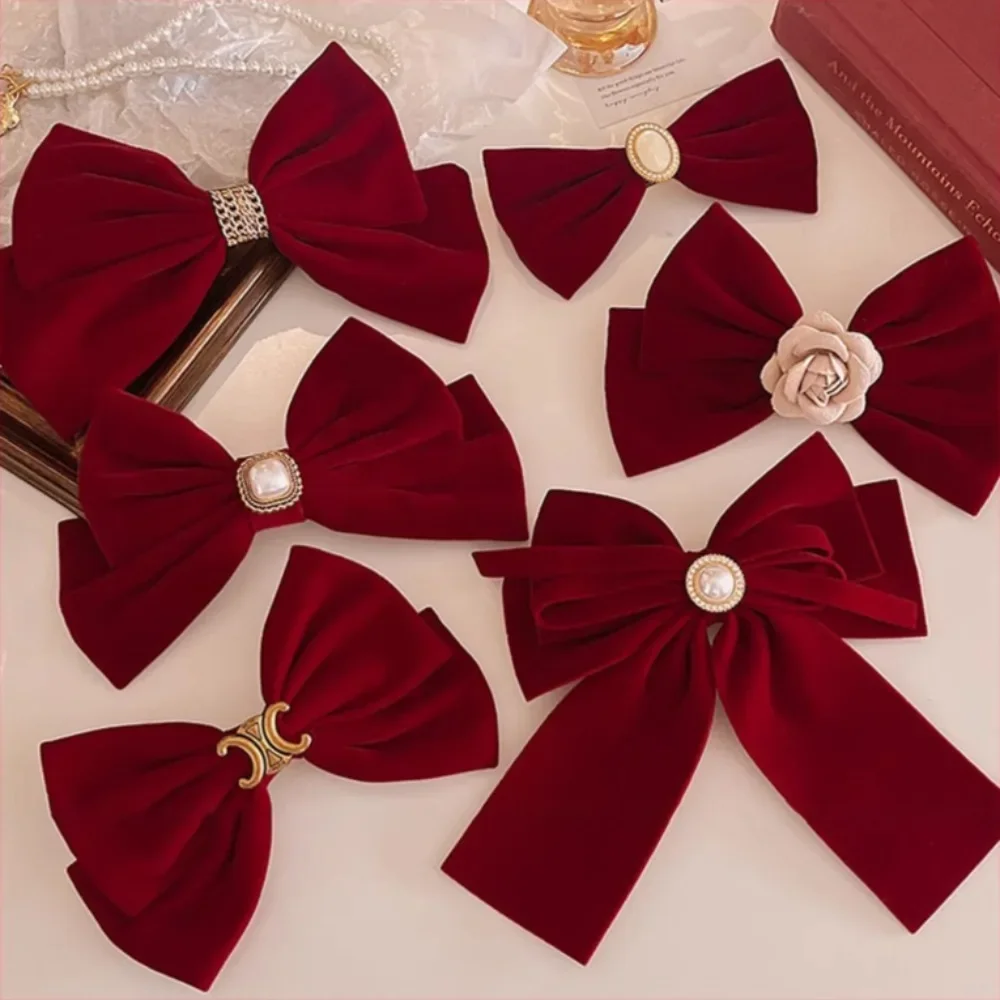 

Elegant Solid Large Bow Ribbon Hair Clip For Women Girl Sweet Headbands Soft Satin Hairpin Hairgrip Fashion Hair Accessories