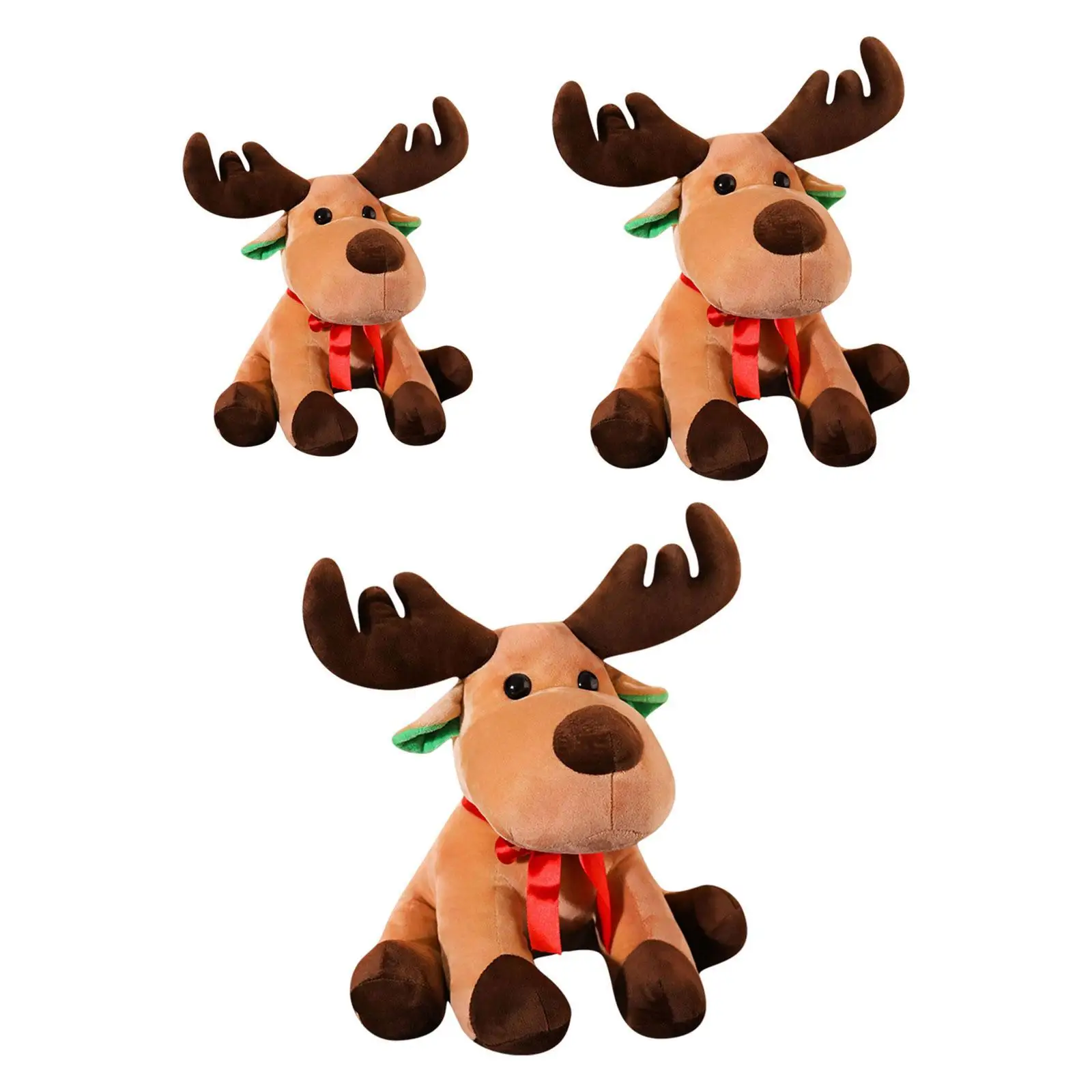 Plush Reindeer Ornament Cozy Christmas Elk Toy for Baby Christmas Children