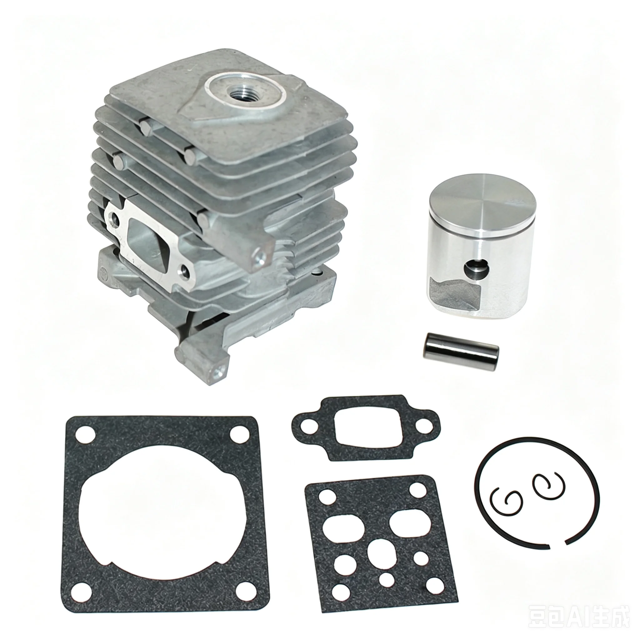 Kit de Pistón y Cilindro M14 de 34mm para Desbrozadora, Compatible con Stihl FS38 2-Mix, FS55 2-Mix, FS55R 2-Mix, 4140 020 1203