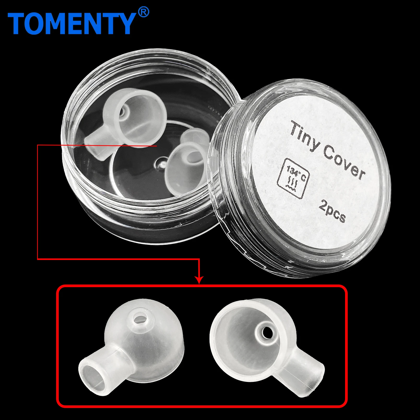 TOMENTY Dental Tiny Cover for Aluminum Oxide Air Abrasion Micro Blaster Sandblaster Powder Dust Proof Cap 2pcs 134℃ Autoclave