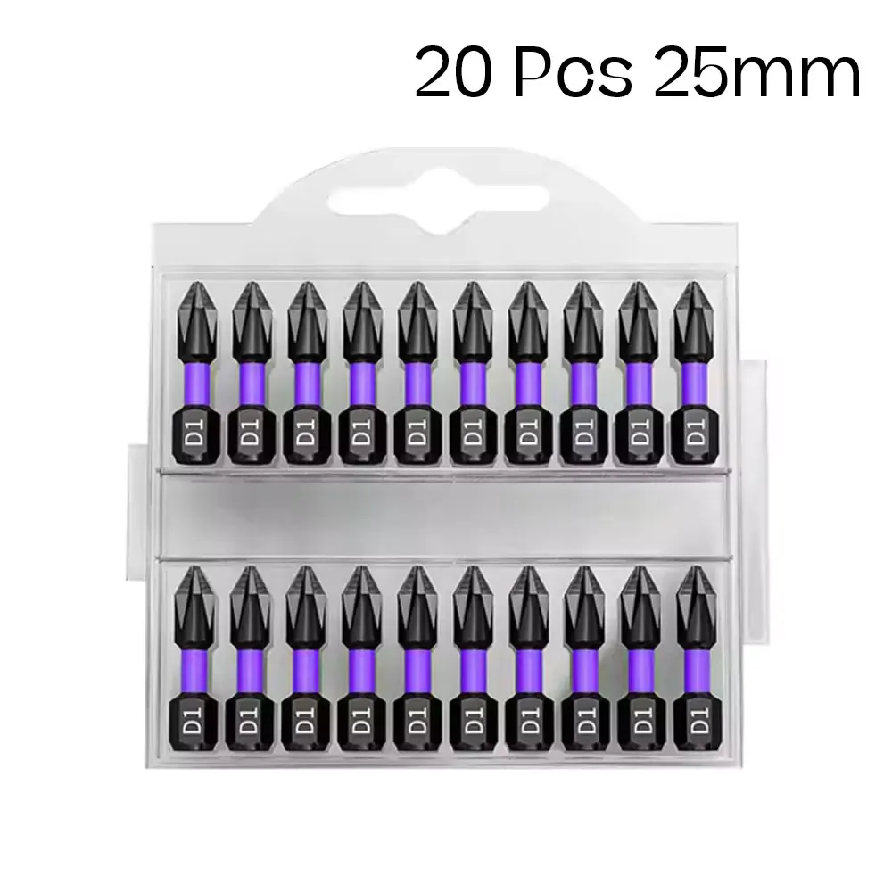 10/20 قطعة رأس دفعة المغناطيسي PH2 الصليب مفك مجموعة تأثير مثقاب الخشب المسمار سبائك الصلب عدم الانزلاق الصليب مفك