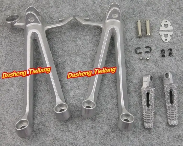 Motorcycle Accessories CNC Aluminum Rear Passenger Foot Pegs Footrest Footpegs Brackets for SUZUKI 2005 2006 GSXR 1000 GSXR1000