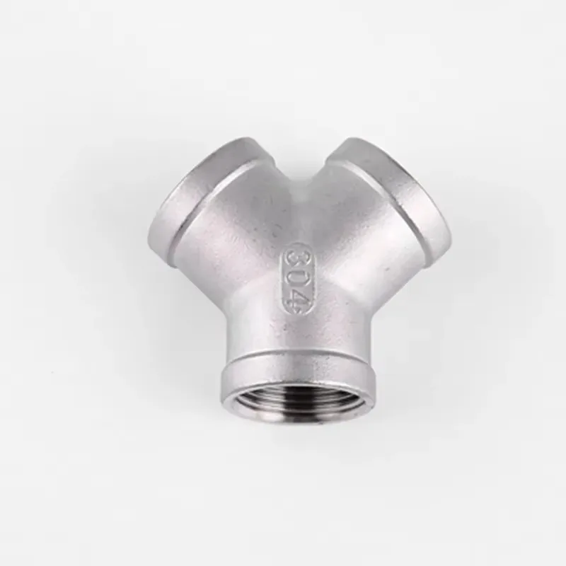 304 Stainless Steel Y-way Internal Thread 45 Degree Inclined Tee Internal Thread Three-way Three-way Interface One-thirds Pipes