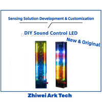 DIY Sound Control LED Music Spectrum Electronic Kit 32-Segment RGB 4 Spectral Effects DIY Soldering Practice USB Interface DC 5V