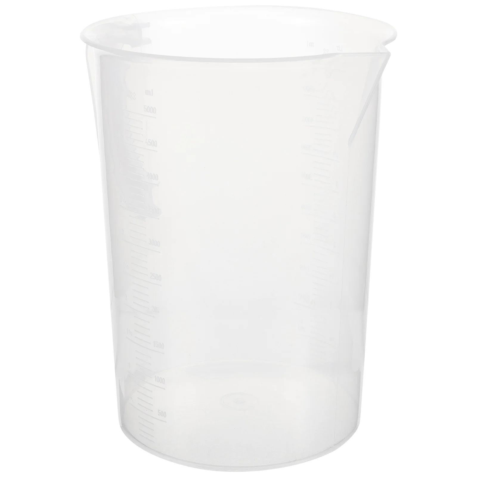 

Plastic Measuring Cup 5000ml Large Capacity Graduated Anti Scald Handle Lightweight Smooth Surface Practical Storage Boat