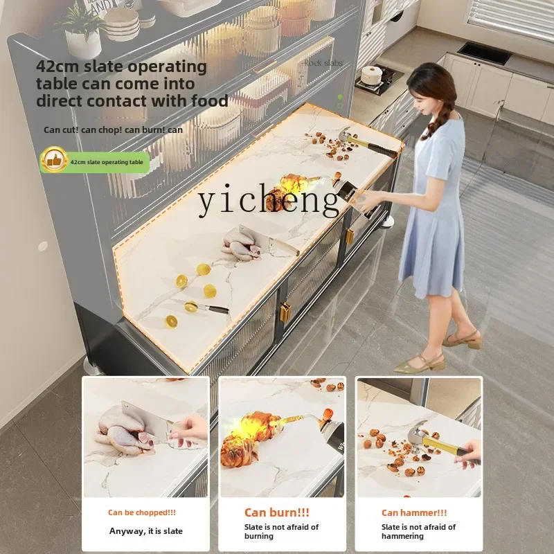 GZ-6  Slate Kitchen Shelf Mealside Storage Floor Floor Multi-layer Microwave Oven Multifunctional Storage Cabinet
