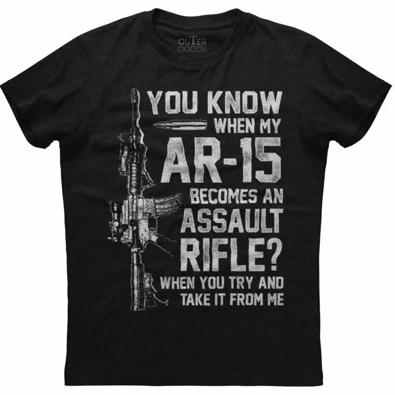 You Know When My AR 15 Becomes an Assault Rifle Men's New Black T shirt