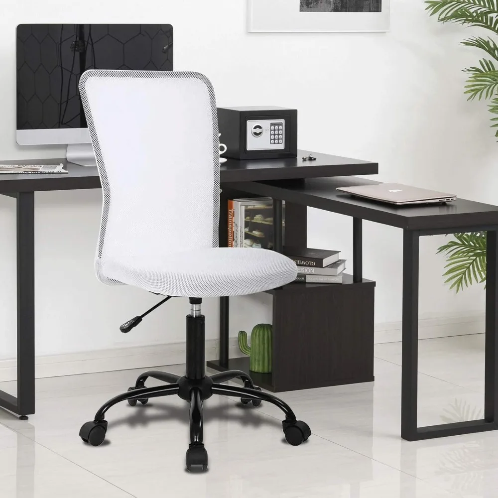 

Home Office Chair Computer Chair Mid Back Mesh Chairs, Desk Chairs Height Adjustable Modern Task Chairs No Armrest