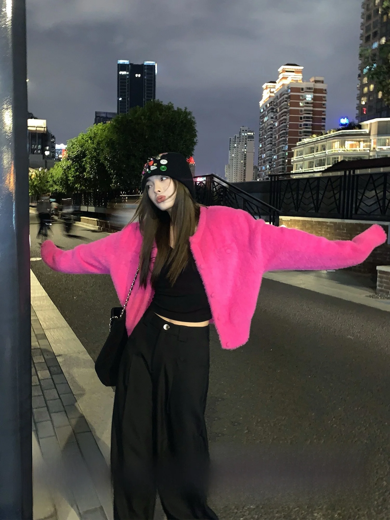 

Soft Mink Velvet Sweater Coat Women's Autumn Winter Loose Knitted Open Cardigan Top Comfortable Long Sve Color