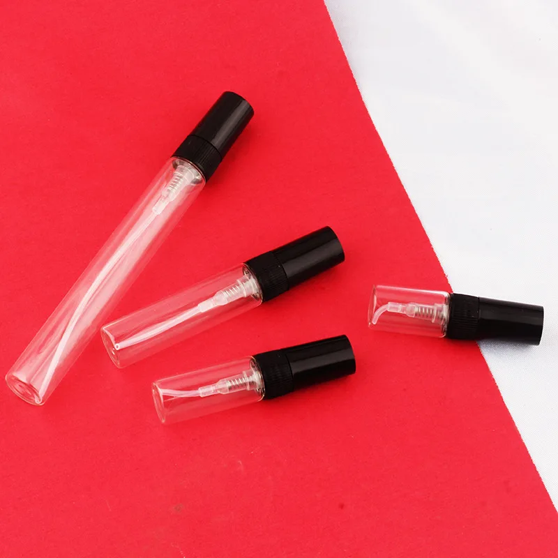 10Pcs Mini Portable Glass Perfume Bottle Travel Size Empty Perfume Glass Spray Bottles