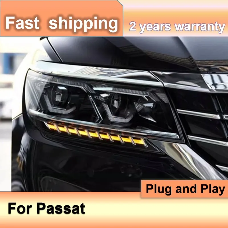 

Car accessories for VW Passat Headlamp 2019-2021 Passat B9 Headlight US Version DRL Turn Signal Low High Beam Project Lens