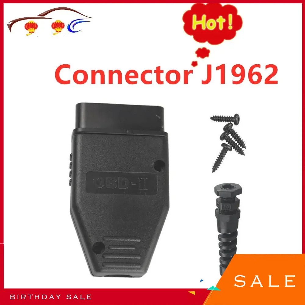 

10pcs/Lot Fast Shipping! 16Pin Adapter OBD2 OBDII Male Connector J1962 Plug Adapter Wiring Connector Diagnostic Tool