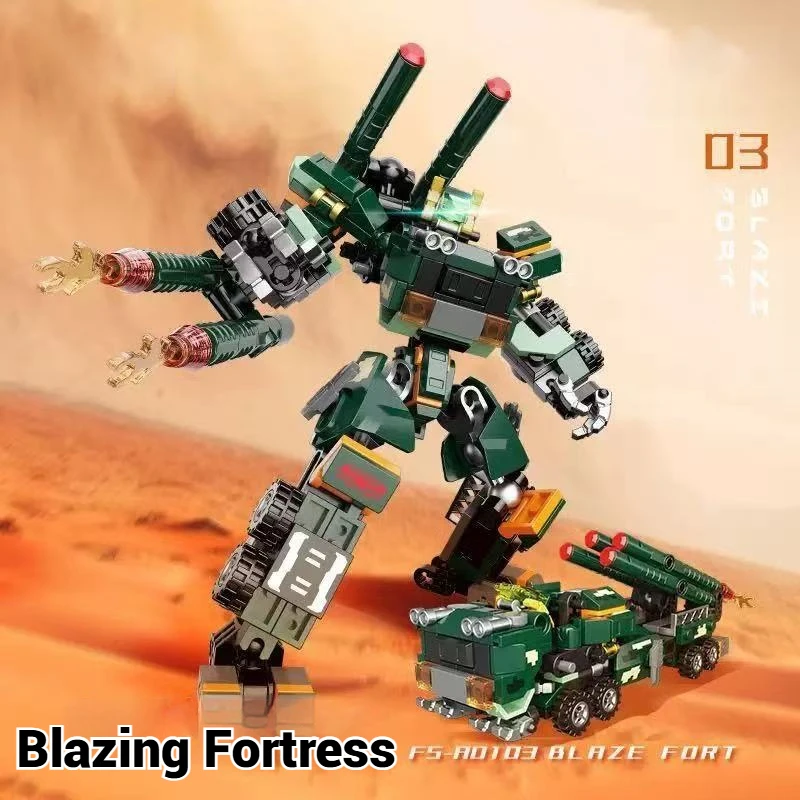 

Transforming robot creative home decoration mecha model assembly toy building blocks set children's birthday toy gift